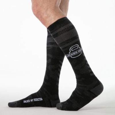 LOCKER GEAR - FULL MILITARY KNEE HIGH SOCKS BLACK ONE SIZE LOCKER GEAR - FULL MILITARY KNEE HIGH SOCKS BLACK ONE SIZE