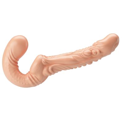 BAILE - EMMA TEXTURED DOUBLE PENETRATION STRAP-ON FLESH BAILE - EMMA TEXTURED DOUBLE PENETRATION STRAP-ON FLESH