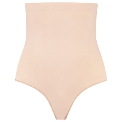 BYE-BRA - SOFT TOUCH SEAMLESS HIGH WAIST THONG BEIGE SIZE XL BYE-BRA - SOFT TOUCH SEAMLESS HIGH WAIST THONG BEIGE SIZE XL