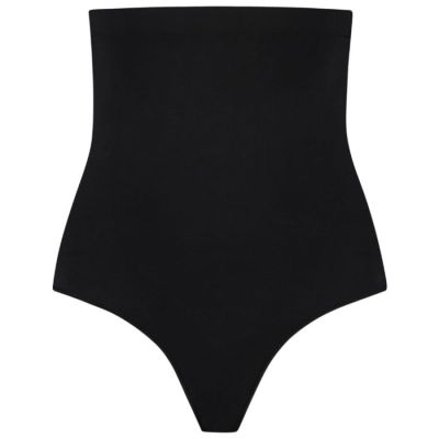 BYE-BRA - SOFT TOUCH SEAMLESS HIGH WAIST THONG BLACK SIZE M BYE-BRA - SOFT TOUCH SEAMLESS HIGH WAIST THONG BLACK SIZE M