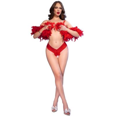 CHILIROSE - CR 4885 RED OPEN-CROTCH THONGS L CHILIROSE - CR 4885 RED OPEN-CROTCH THONGS L