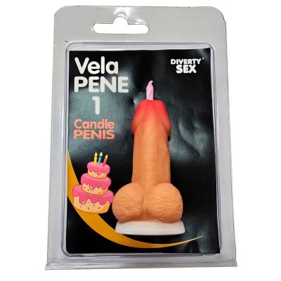 DIABLO PICANTE - PENIS CANDLE IN THE SHAPE OF THE NUMBER 1 FLESH COLOR DIABLO PICANTE - PENIS CANDLE IN THE SHAPE OF THE NUMBER 1 FLESH COLOR