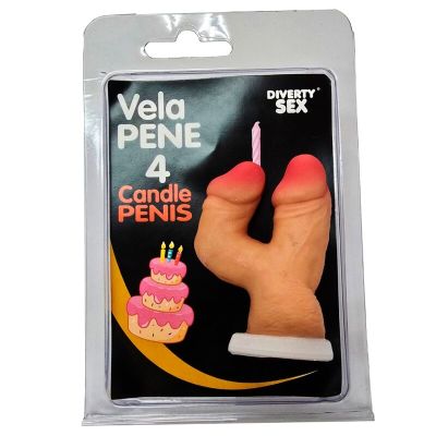 DIABLO PICANTE - PENIS CANDLE IN THE SHAPE OF THE NUMBER 4 FLESH COLOR DIABLO PICANTE - PENIS CANDLE IN THE SHAPE OF THE NUMBER 4 FLESH COLOR