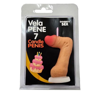 DIABLO PICANTE - PENIS CANDLE IN THE SHAPE OF THE NUMBER 7 FLESH COLOR DIABLO PICANTE - PENIS CANDLE IN THE SHAPE OF THE NUMBER 7 FLESH COLOR