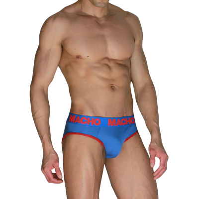 MACHO - MCH005 CLASSIC SLIP BLUE + RED XL MACHO - MCH005 CLASSIC SLIP BLUE + RED XL
