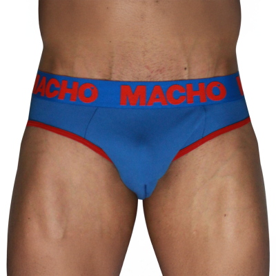 MACHO - MCH005 CLASSIC SLIP BLUE + RED XL MACHO - MCH005 CLASSIC SLIP BLUE + RED XL