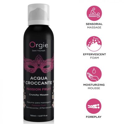 ORGIE - ACQUA CROCCANTE PASSION FRUIT CRUNCHY MASSAGE MOUSSE 150 ML ORGIE - ACQUA CROCCANTE PASSION FRUIT CRUNCHY MASSAGE MOUSSE 150 ML