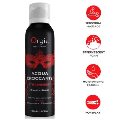 ORGIE - ACQUA CROCCANTE STRAWBERRY CRUNCHY MASSAGE MOUSSE 150 ML ORGIE - ACQUA CROCCANTE STRAWBERRY CRUNCHY MASSAGE MOUSSE 150 ML