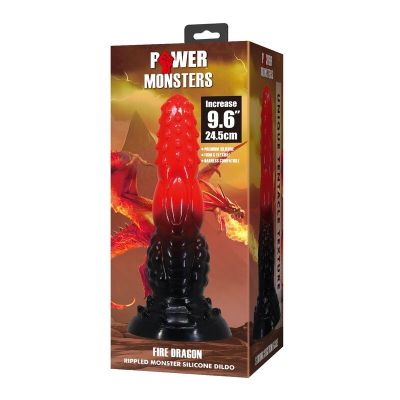 POWER MONSTERS - FIRE DRAGON FANTASY DILDO WITH SUCTION CUP 24.5 CM Ø 5.8 CM RED & BLACK POWER MONSTERS - FIRE DRAGON FANTASY DILDO WITH SUCTION CUP 24.5 CM Ø 5.8 CM RED & BLACK