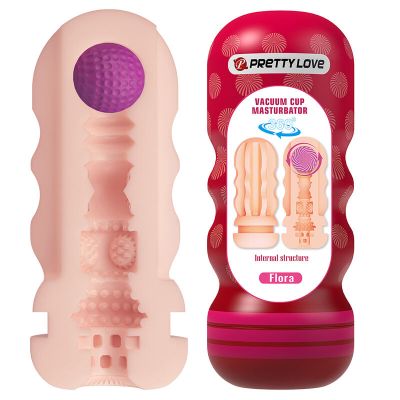 PRETTY LOVE - FLORA VAGINA MASTURBATOR WITH SUCTION CUP AND INTERNAL TEXTURES PRETTY LOVE - FLORA VAGINA MASTURBATOR WITH SUCTION CUP AND INTERNAL TEXTURES