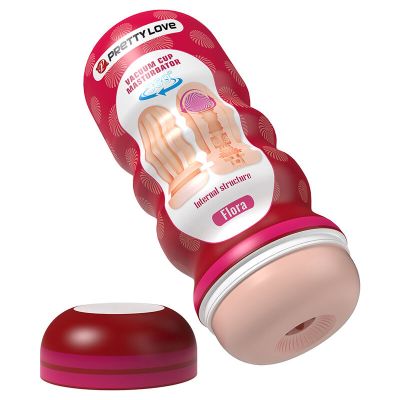 PRETTY LOVE - FLORA VAGINA MASTURBATOR WITH SUCTION CUP AND INTERNAL TEXTURES PRETTY LOVE - FLORA VAGINA MASTURBATOR WITH SUCTION CUP AND INTERNAL TEXTURES