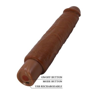 PRETTY LOVE - GAVIN REALISTIC VIBRATOR 25 CM Ø 5 CM BROWN PRETTY LOVE - GAVIN REALISTIC VIBRATOR 25 CM Ø 5 CM BROWN