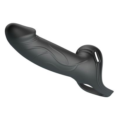 PRETTY LOVE - LANDON BLACK VIBRATING STRAP-ON PRETTY LOVE - LANDON BLACK VIBRATING STRAP-ON
