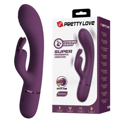 PRETTY LOVE - ROCCO RECHARGEABLE RABBIT VIBRATOR 10 FUNCTIONS PURPLE PRETTY LOVE - ROCCO RECHARGEABLE RABBIT VIBRATOR 10 FUNCTIONS PURPLE