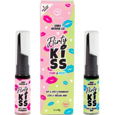 SECRETPLAY - FLIRTY KISS GELES CON EFECTOS SEXO ORAL FRESA & MENTA 2 x 8 GR SECRETPLAY - FLIRTY KISS GELES CON EFECTOS SEXO ORAL FRESA & MENTA 2 x 8 GR