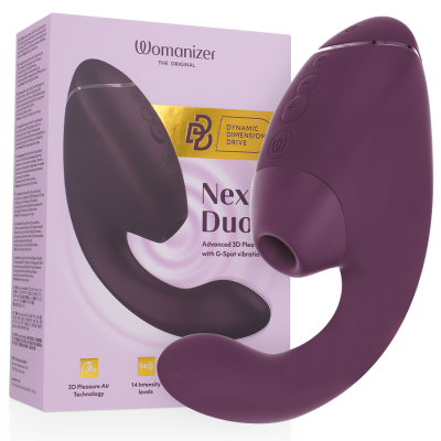 WOMANIZER - DUO NEXT ESTIMULADOR VIBRADOR DUAL CLÍTORIS & PUNTO·G MORADO WOMANIZER - DUO NEXT ESTIMULADOR VIBRADOR DUAL CLÍTORIS & PUNTO·G MORADO