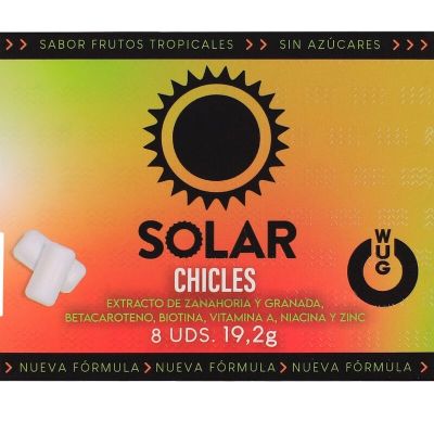 WUG SOLAR - FUNCTIONAL VITAMIN & ZINC TROPICAL FRUITS FLAVOUR GUM BLISTER 8 PCS WUG SOLAR - FUNCTIONAL VITAMIN & ZINC TROPICAL FRUITS FLAVOUR GUM BLISTER 8 PCS