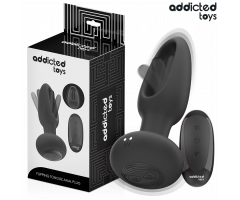 ADDICTED TOYS - ANAL PLUG WITH VIBRATING TONGUE AND REMOTE CONTROL ADDICTED TOYS - ANAL PLUG WITH VIBRATING TONGUE AND REMOTE CONTROL