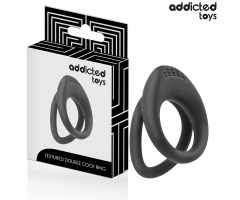 ADDICTED TOYS - DOUBLE TEXTURED PENIS RING ADDICTED TOYS - DOUBLE TEXTURED PENIS RING