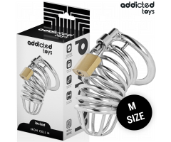 ADDICTED TOYS LOCKED - IRON CELL METAL PENIS CAGE SIZE M ADDICTED TOYS LOCKED - IRON CELL METAL PENIS CAGE SIZE M
