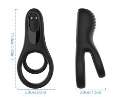 ARMONY - DOUBLE RING VIBRATOR BLACK ARMONY - DOUBLE RING VIBRATOR BLACK