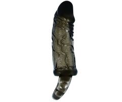 BAILE - PENIS EXTENDER COVER WITH STRAP FOR TESTICLES BLACK 13.5 CM BAILE - PENIS EXTENDER COVER WITH STRAP FOR TESTICLES BLACK 13.5 CM