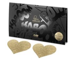 BIJOUX INDISCRETS - FLASH GOLDEN HEART NIPPLE COVERS BIJOUX INDISCRETS - FLASH GOLDEN HEART NIPPLE COVERS