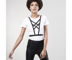 BIJOUX INDISCRETS - MAZE CROSSOVER HARNESS WITH BLACK NECKLINE BIJOUX INDISCRETS - MAZE CROSSOVER HARNESS WITH BLACK NECKLINE