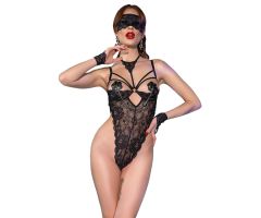 CHILIROSE - CR 4488 BODYSUIT LACE BLACK S/M CHILIROSE - CR 4488 BODYSUIT LACE BLACK S/M
