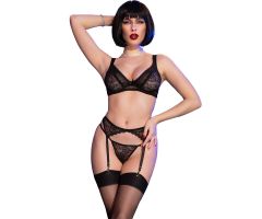 CHILIROSE - CR 4692 SET FOUR PIECES BLACK XL CHILIROSE - CR 4692 SET FOUR PIECES BLACK XL