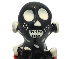 CONDOMERIE - HANDPAINTED NOVELTY CONDOMS SKULL BLACK MODEL 2 CONDOMERIE - HANDPAINTED NOVELTY CONDOMS SKULL BLACK MODEL 2