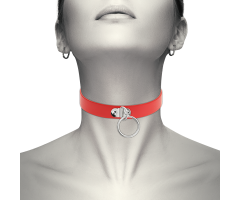 COQUETTE CHIC DESIRE - RED VEGAN LEATHER NECKLACE WOMAN FETISH ACCESSORY COQUETTE CHIC DESIRE - RED VEGAN LEATHER NECKLACE WOMAN FETISH ACCESSORY