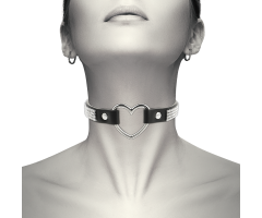 COQUETTE CHIC DESIRE - VEGAN LEATHER CHOKER WITH HEART COQUETTE CHIC DESIRE - VEGAN LEATHER CHOKER WITH HEART