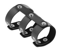 DARKNESS - ANILLO DOBLE PENE Y TESTICULOS AJUSTABLE LEATHER DARKNESS - ANILLO DOBLE PENE Y TESTICULOS AJUSTABLE LEATHER