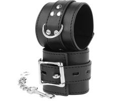 DARKNESS - BLACK LEATHER HANDCUFFS DARKNESS - BLACK LEATHER HANDCUFFS
