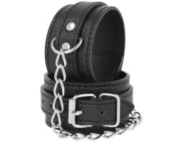 DARKNESS - BLACK TEXTURED LEATHER HANDCUFFS DARKNESS - BLACK TEXTURED LEATHER HANDCUFFS