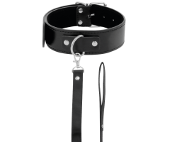 DARKNESS - COLLAR DE POSTURA CON CADENA LEATHER DARKNESS - COLLAR DE POSTURA CON CADENA LEATHER