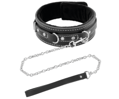 DARKNESS - HIGH QUALITY LEATHER NECKLACE WITH LEASH DARKNESS - HIGH QUALITY LEATHER NECKLACE WITH LEASH