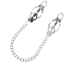 DARKNESS - METAL NIPPLE CLAMP WITH CHAIN DARKNESS - METAL NIPPLE CLAMP WITH CHAIN