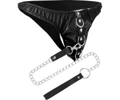 DARKNESS - SUBMISSION THONG WITH METAL CHAIN DARKNESS - SUBMISSION THONG WITH METAL CHAIN