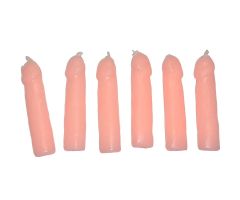 DIABLO PICANTE - 6 FLESH PENIS SHAPED CANDLES DIABLO PICANTE - 6 FLESH PENIS SHAPED CANDLES