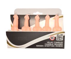 DIABLO PICANTE - BOX OF 5 FLESH PENIS-SHAPED CANDLES DIABLO PICANTE - BOX OF 5 FLESH PENIS-SHAPED CANDLES