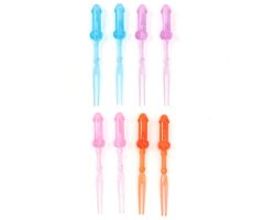 DIABLO PICANTE - COLORED PENIS SKEWERS 8 UNITS DIABLO PICANTE - COLORED PENIS SKEWERS 8 UNITS