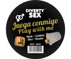 DIABLO PICANTE - DADO DURO DORADO POSTURAS HETERO CON CUBILETE DIABLO PICANTE - DADO DURO DORADO POSTURAS HETERO CON CUBILETE