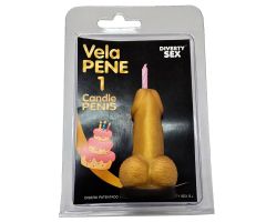 DIABLO PICANTE - PENIS CANDLE IN THE SHAPE OF THE NUMBER 1 GOLD COLOR DIABLO PICANTE - PENIS CANDLE IN THE SHAPE OF THE NUMBER 1 GOLD COLOR