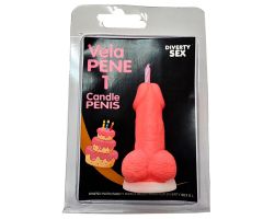 DIABLO PICANTE - PENIS CANDLE IN THE SHAPE OF THE NUMBER 1 PINK COLOR DIABLO PICANTE - PENIS CANDLE IN THE SHAPE OF THE NUMBER 1 PINK COLOR