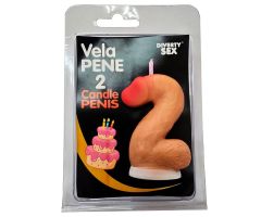DIABLO PICANTE - PENIS CANDLE IN THE SHAPE OF THE NUMBER 2 FLESH COLOR DIABLO PICANTE - PENIS CANDLE IN THE SHAPE OF THE NUMBER 2 FLESH COLOR
