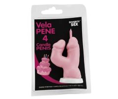 DIABLO PICANTE - PENIS CANDLE IN THE SHAPE OF THE NUMBER 4 PINK COLOR DIABLO PICANTE - PENIS CANDLE IN THE SHAPE OF THE NUMBER 4 PINK COLOR