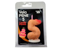 DIABLO PICANTE - PENIS CANDLE IN THE SHAPE OF THE NUMBER 5 FLESH COLOR DIABLO PICANTE - PENIS CANDLE IN THE SHAPE OF THE NUMBER 5 FLESH COLOR