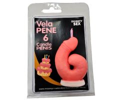 DIABLO PICANTE - PENIS CANDLE IN THE SHAPE OF THE NUMBER 6 PINK COLOR DIABLO PICANTE - PENIS CANDLE IN THE SHAPE OF THE NUMBER 6 PINK COLOR